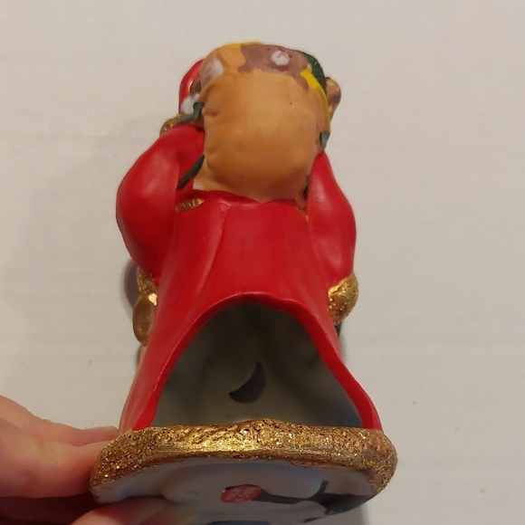 Santa Claus Holiday Ornament with Gold Accents - Picture 2 of 5